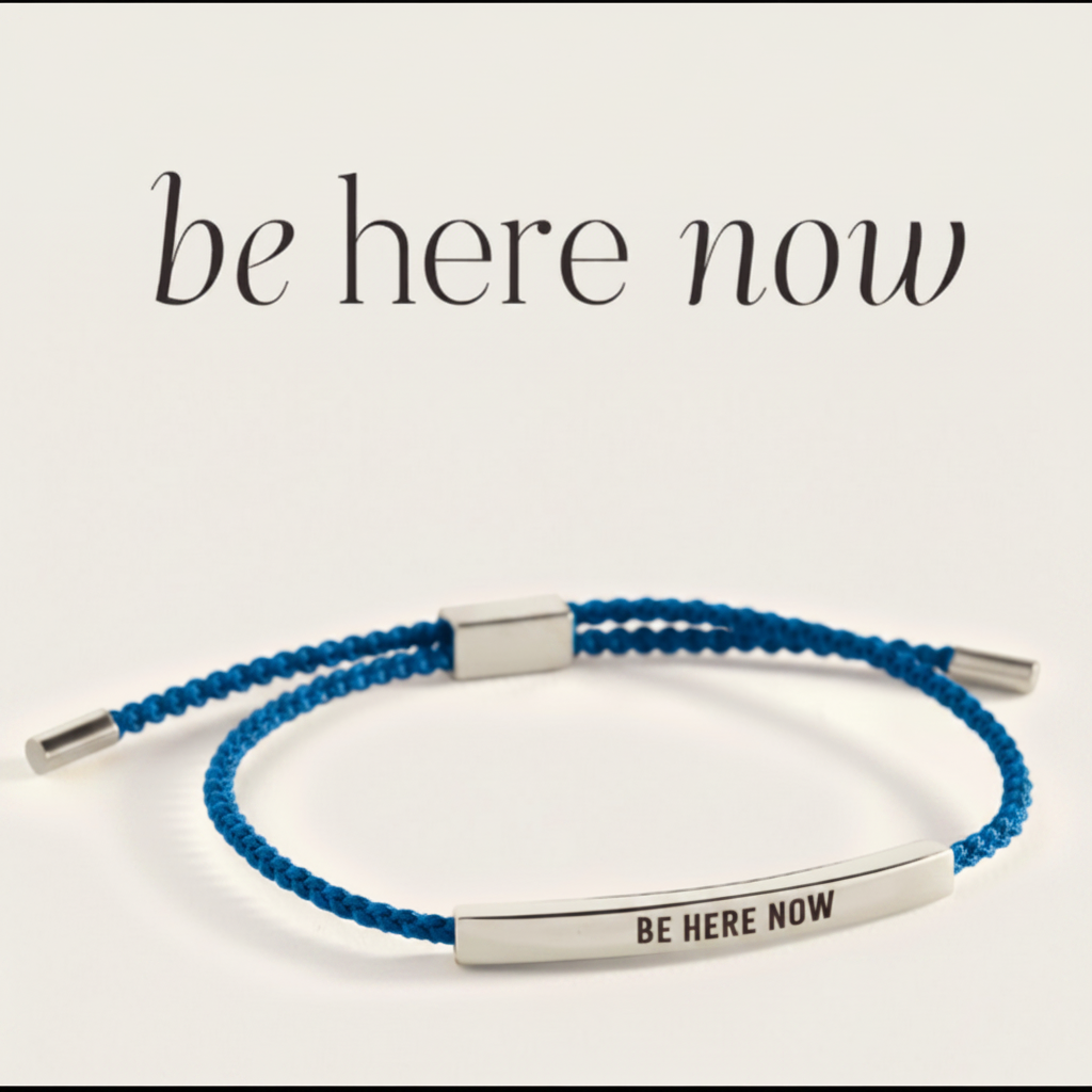 Be Here Now Inspire Bracelet in Royal Blue, silver by Seeyoura