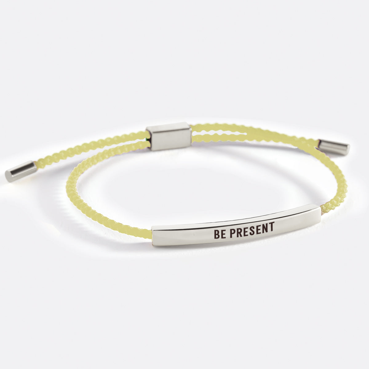 Be Present Inspire Bracelet in Lemon Yellow, silver by Seeyoura