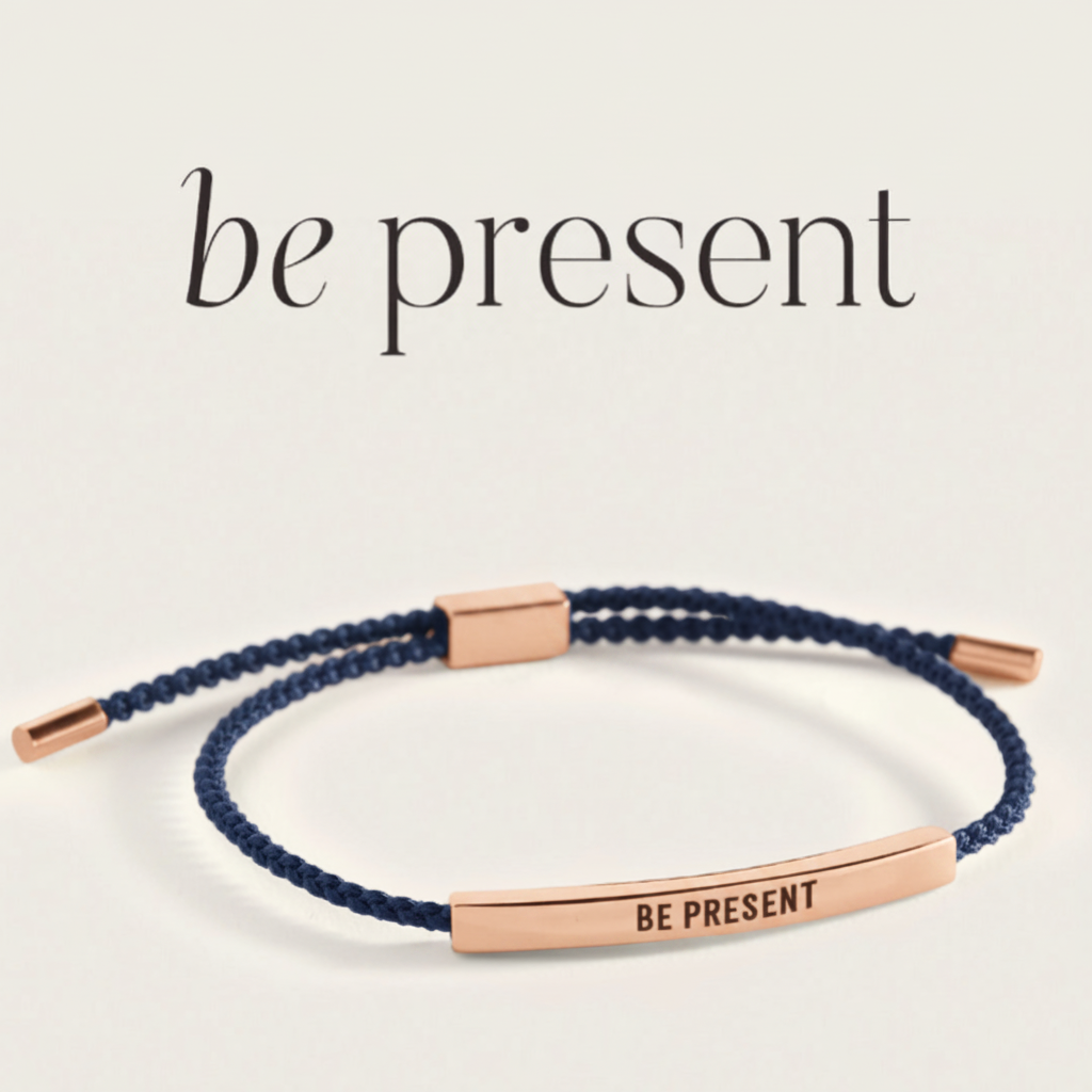 Be Present Inspire Bracelet in Royal Blue, 18-k-rose-gold-plated by Seeyoura