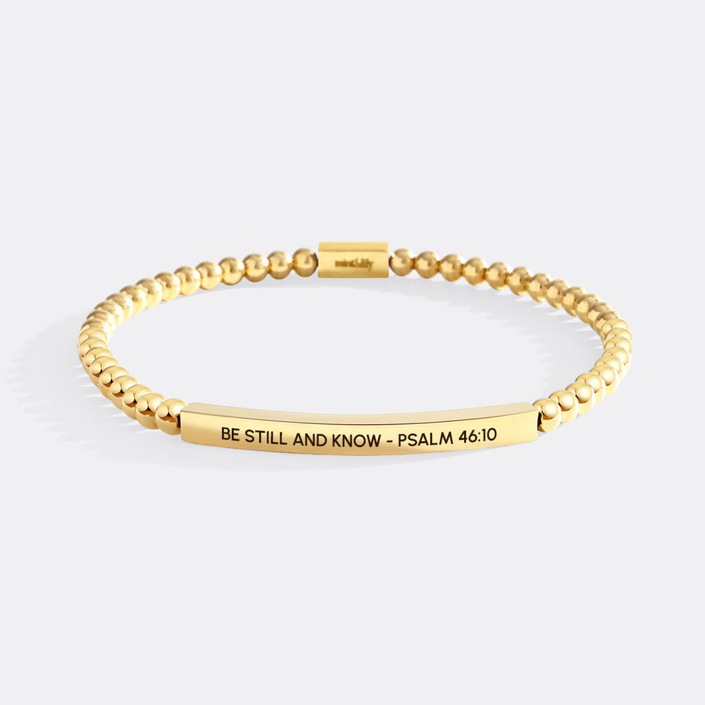 Be Still and Know - Psalm 46:10 Beaded Inspire Bracelet by Seeyoura