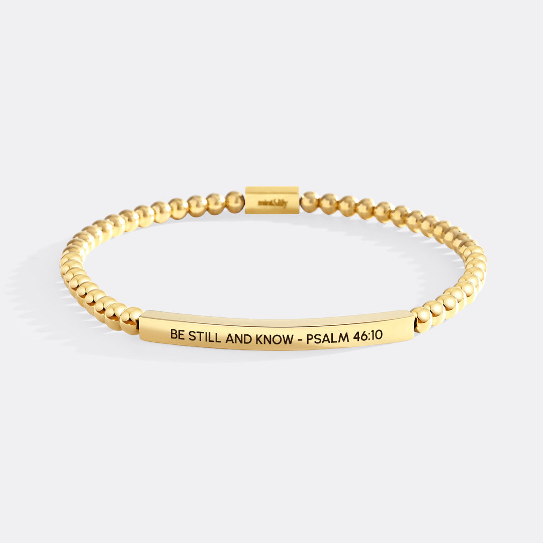 Be Still and Know - Psalm 46:10 Beaded Inspire Bracelet by Seeyoura