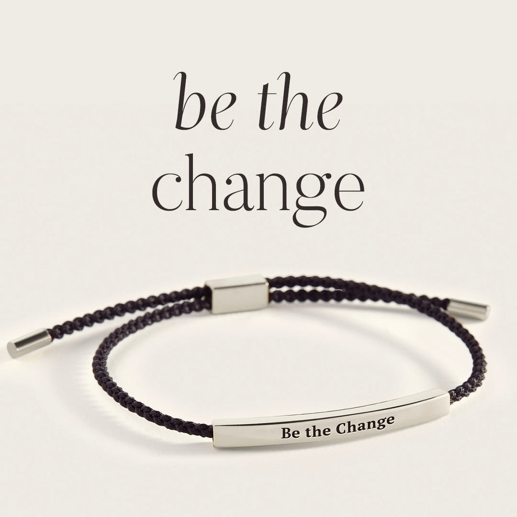 Be the Change Inspire Bracelet in Black, silver by Seeyoura