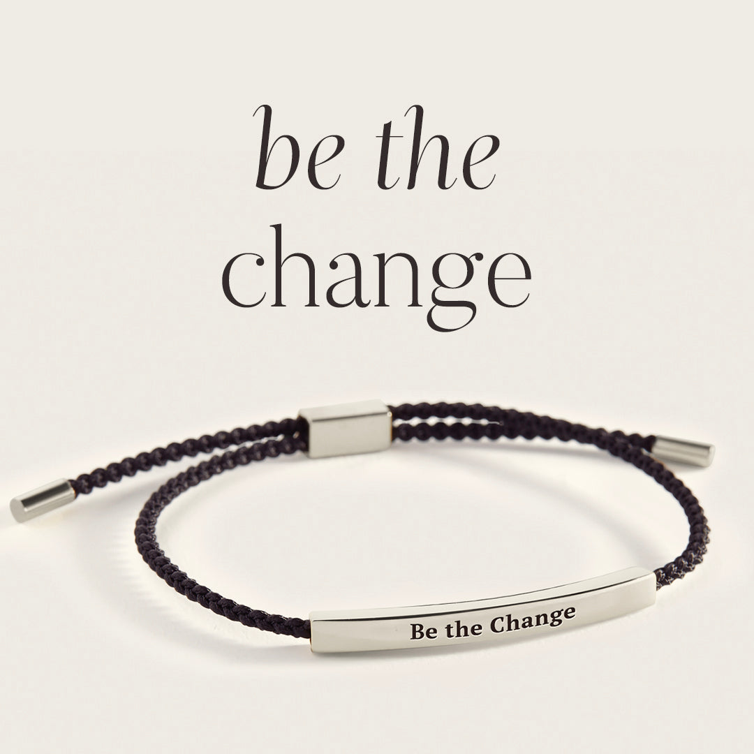 Be the Change Inspire Bracelet in Black, silver by Seeyoura