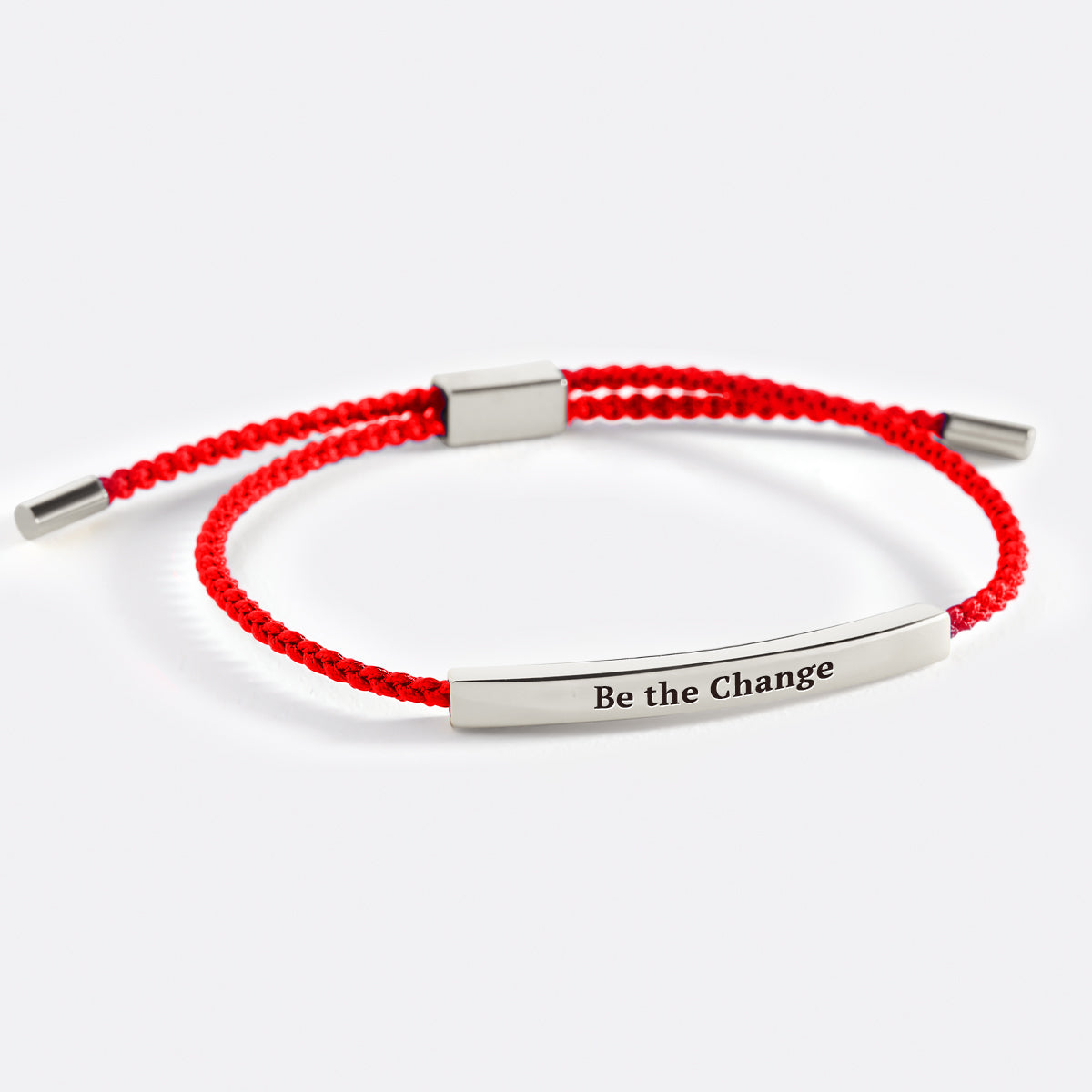 Be the Change Inspire Bracelet in Red, silver by Seeyoura