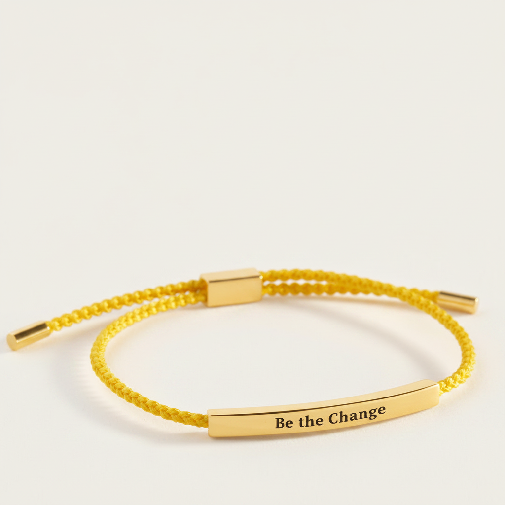 Be the Change Inspire Bracelet in Yellow, rose-gold by Seeyoura