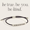 Be True. Be You. Be Kind Inspire Bracelet in Midnight Black, silver by Seeyoura