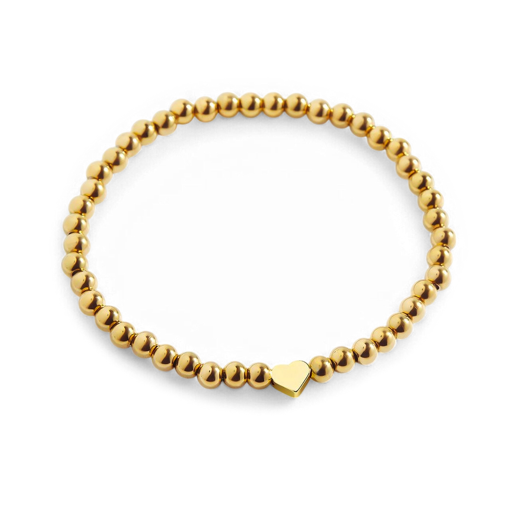 Heart Beaded Stacking Bracelet by Seeyoura