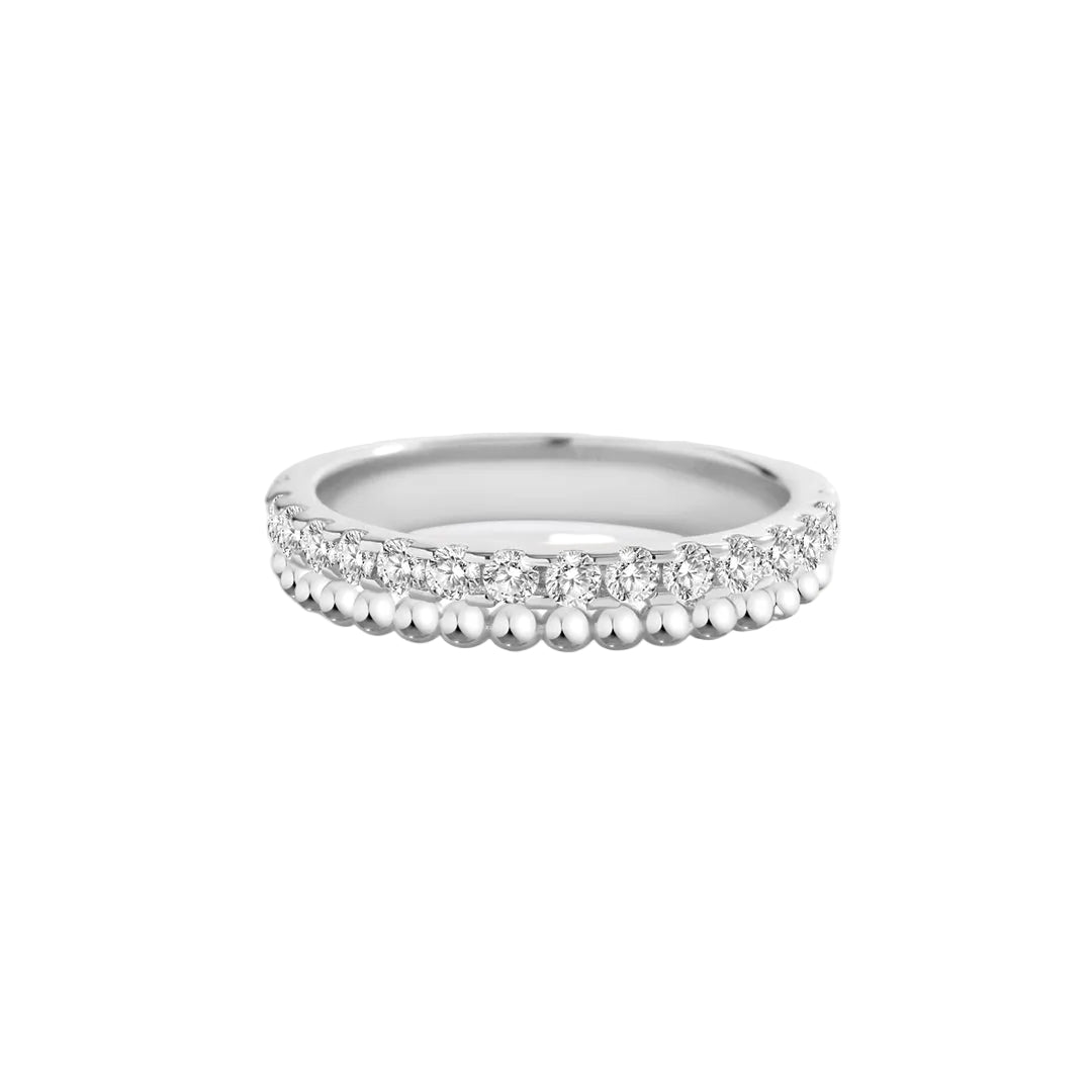 Beaded Diamond Band in 925-sterling-silver by Seeyoura