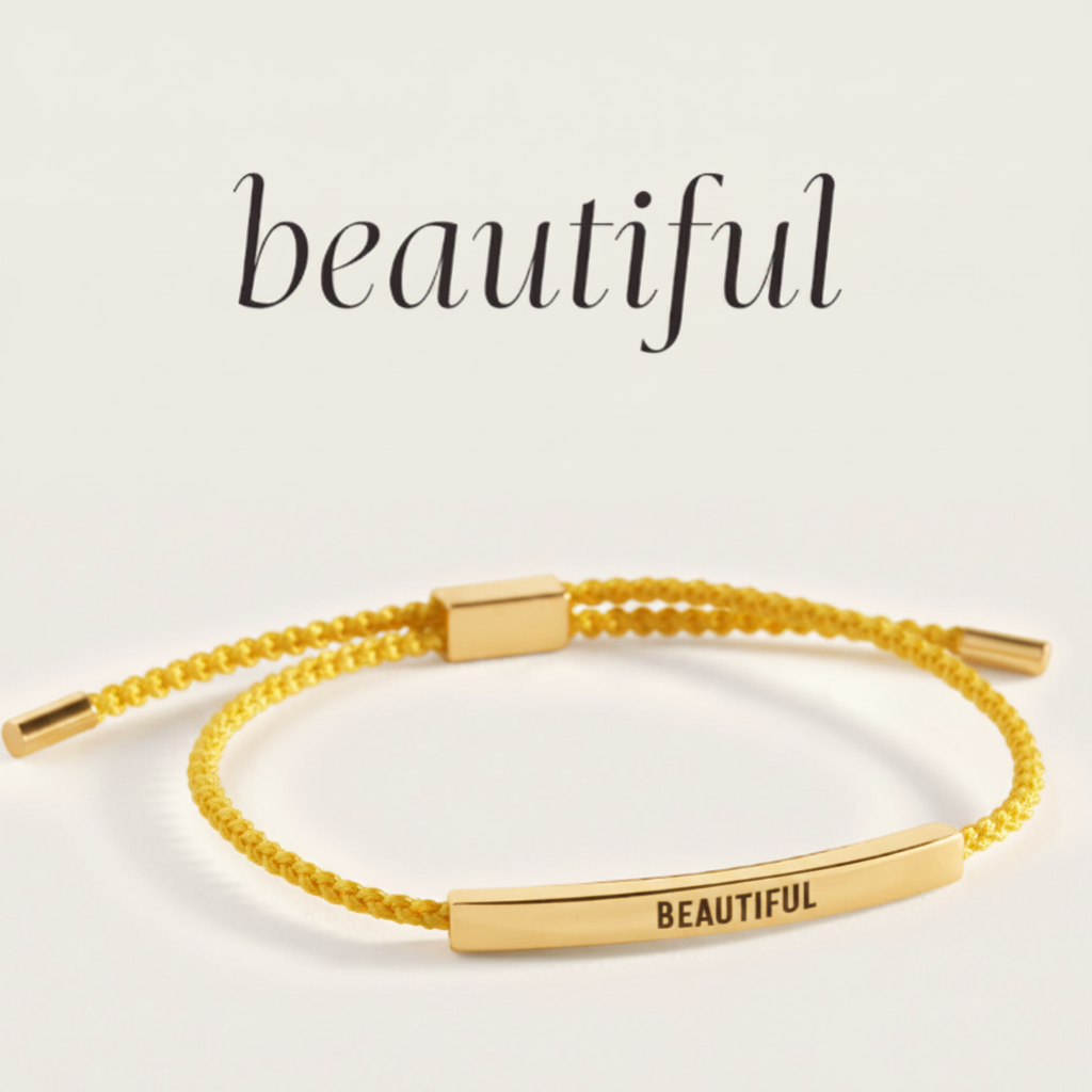 Beautiful Inspire Bracelet in Lemon Yellow, gold by Seeyoura