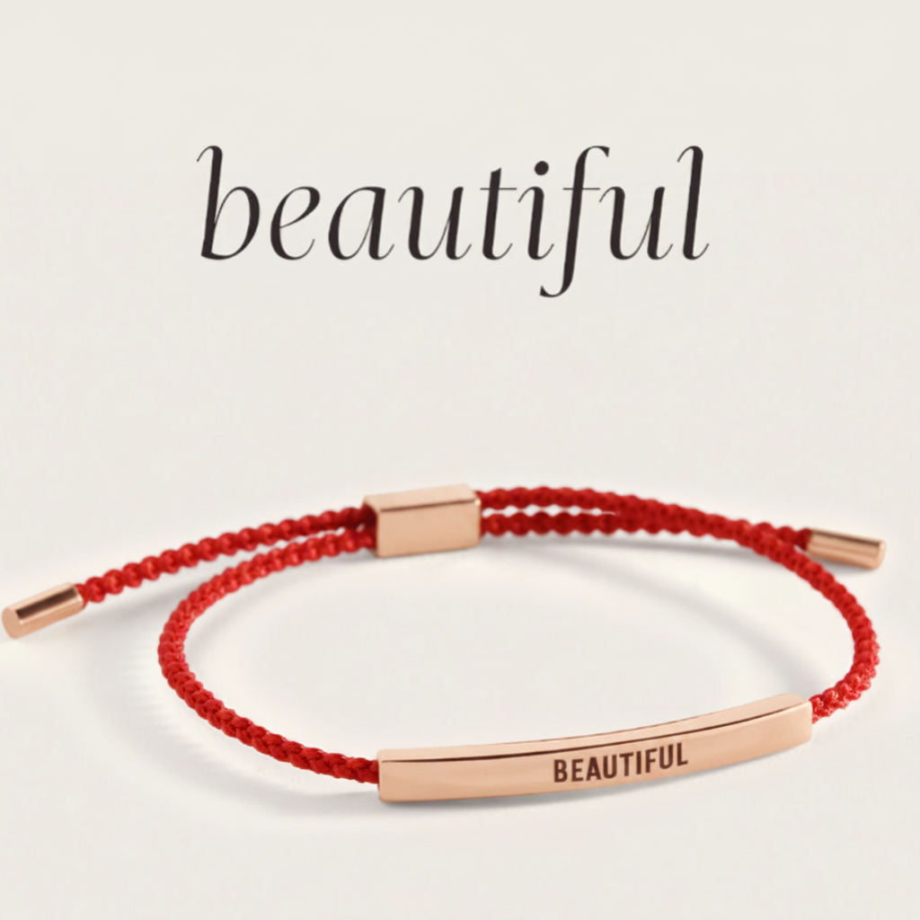 Beautiful Inspire Bracelet in Lucky Red, 18-k-rose-gold-plated by Seeyoura