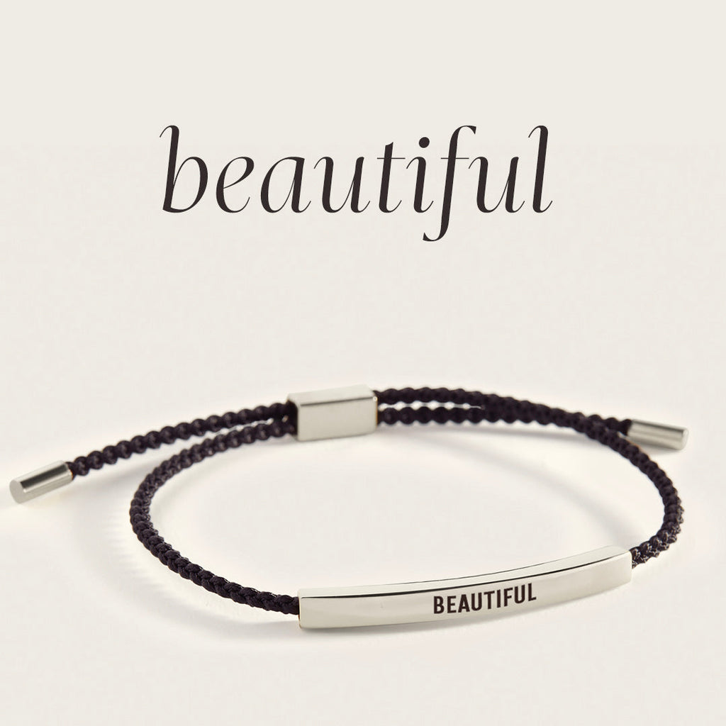 Beautiful Inspire Bracelet in Midnight Black, silver by Seeyoura