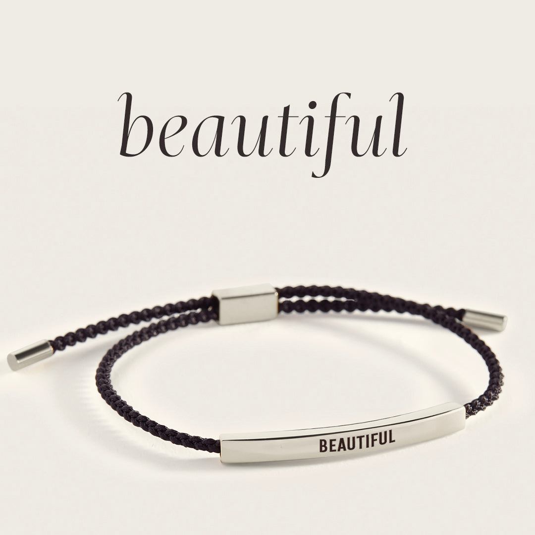 Beautiful Inspire Bracelet in Midnight Black, silver by Seeyoura