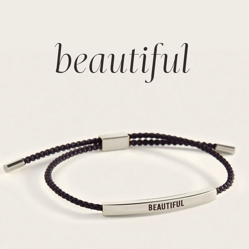 Beautiful Inspire Bracelet in Midnight Black, silver by Seeyoura