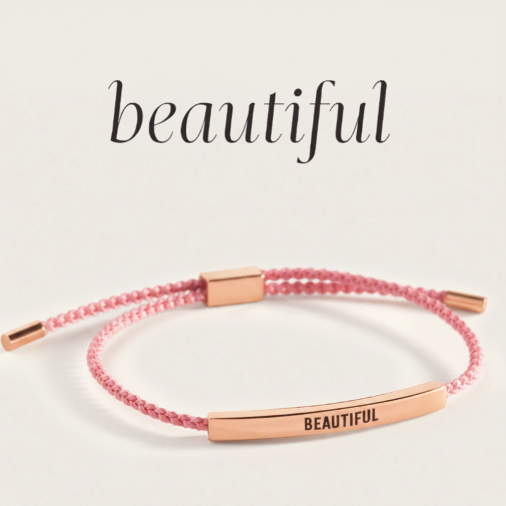 Beautiful Inspire Bracelet in Pink, 18-k-rose-gold-plated by Seeyoura