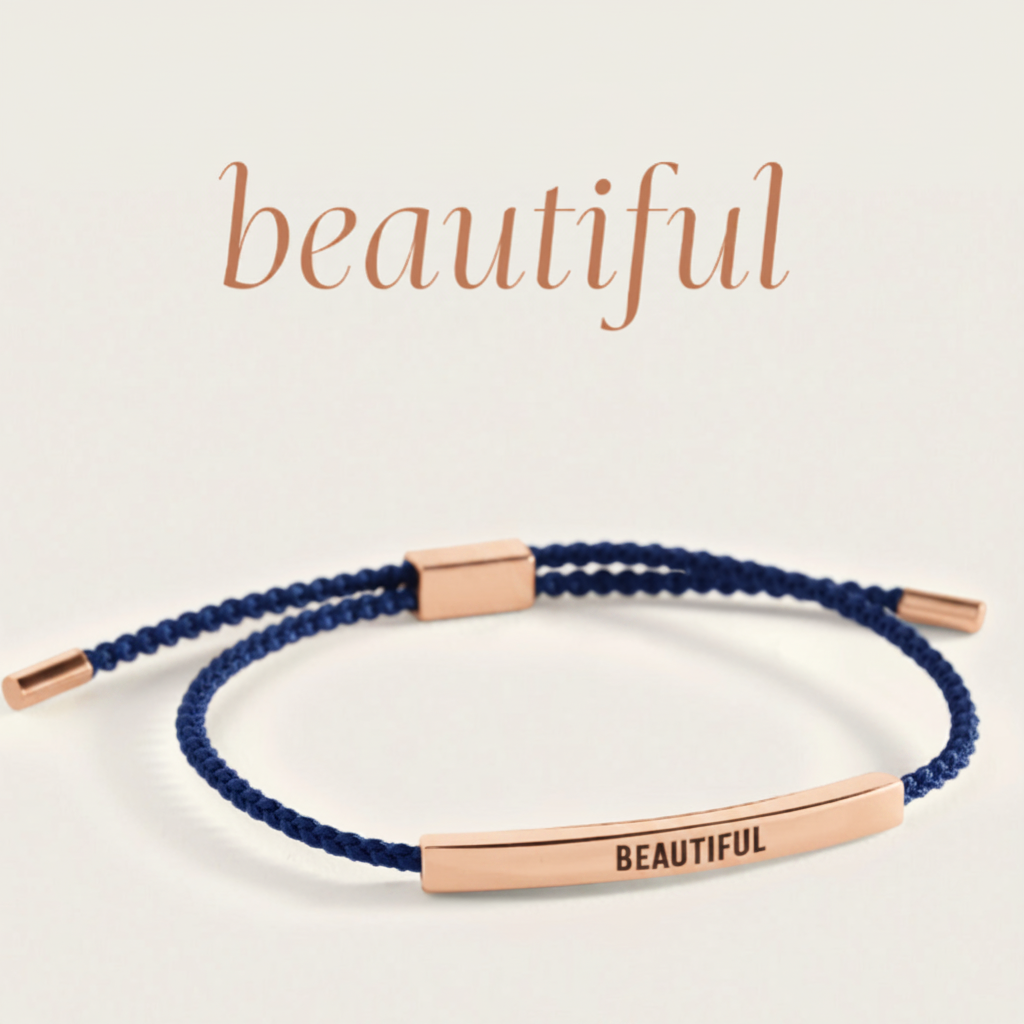 Beautiful Inspire Bracelet in Royal Blue, 18-k-rose-gold-plated by Seeyoura