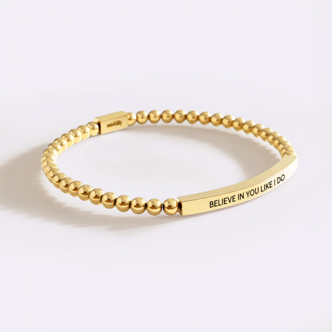 Believe in You Like I Do Beaded Inspire Bracelet by Seeyoura
