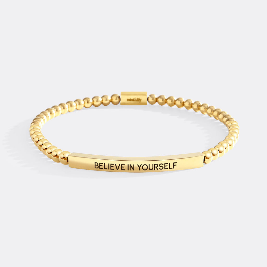 Believe in Yourself Beaded Inspire Bracelet by Seeyoura