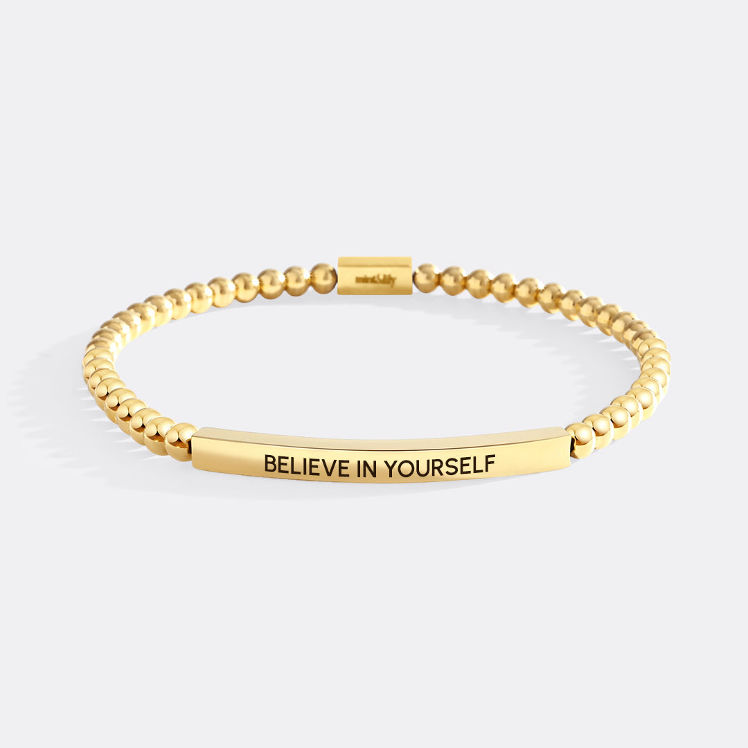 Believe in Yourself Beaded Inspire Bracelet by Seeyoura