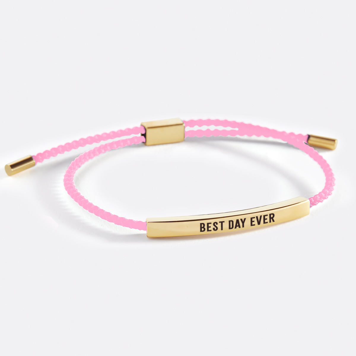 Best Day Ever Inspire Bracelet in Pink, gold by Seeyoura