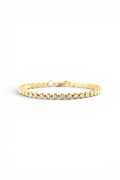 Bezel Tennis Bracelet in gold, 6.5" + 1" by Seeyoura