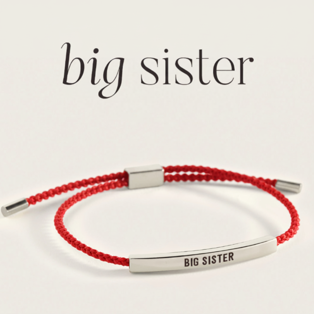 Big Sister Inspire Bracelet in Lucky Red, silver by Seeyoura
