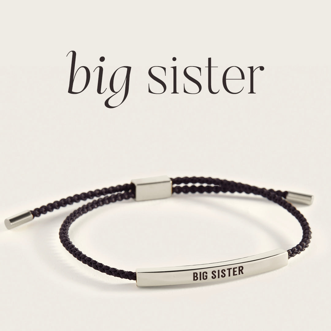 Big Sister Inspire Bracelet in Midnight Black, silver by Seeyoura