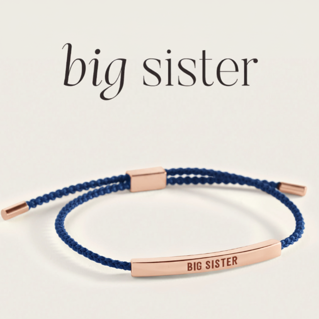 Big Sister Inspire Bracelet in Royal Blue, 18-k-rose-gold-plated by Seeyoura