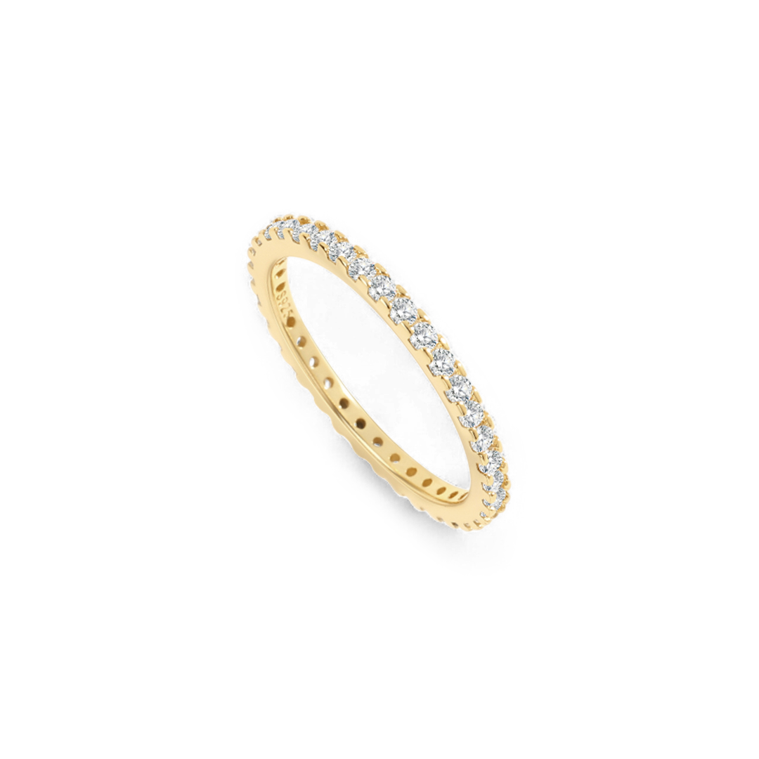 April Birthstone Eternity Stacking Ring in gold by Seeyoura