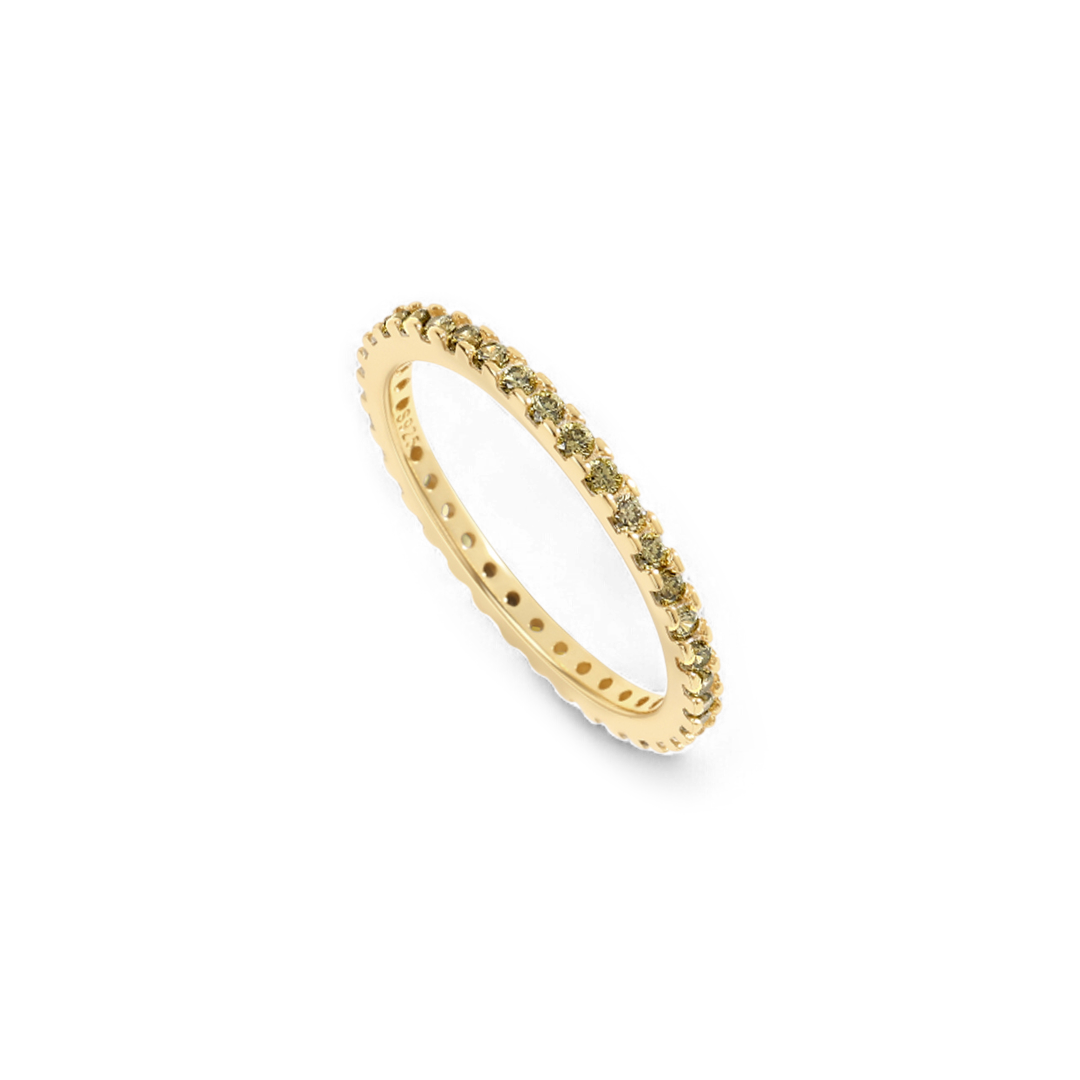 August Birthstone Eternity Stacking Ring in gold by Seeyoura