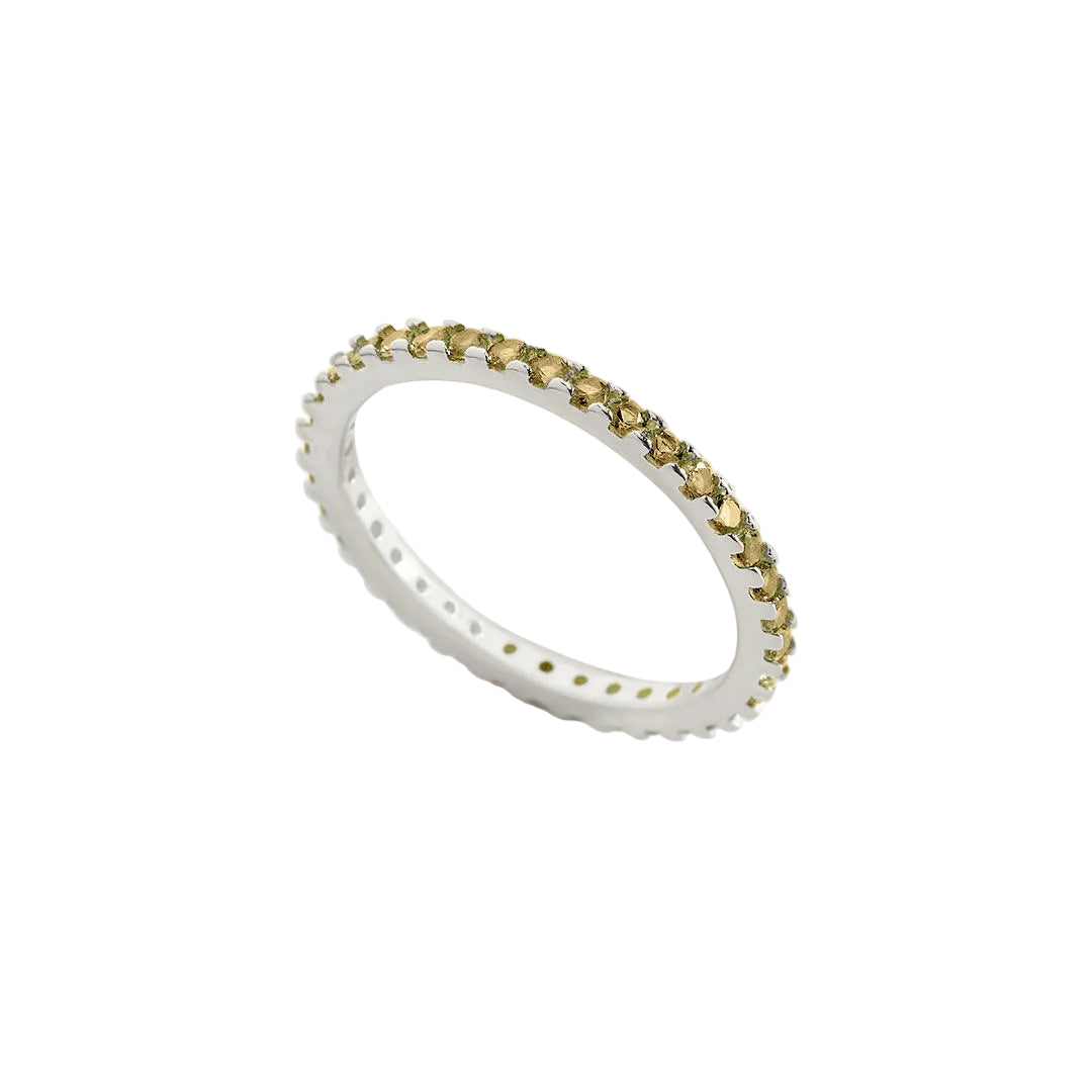 August Birthstone Eternity Stacking Ring in silver by Seeyoura
