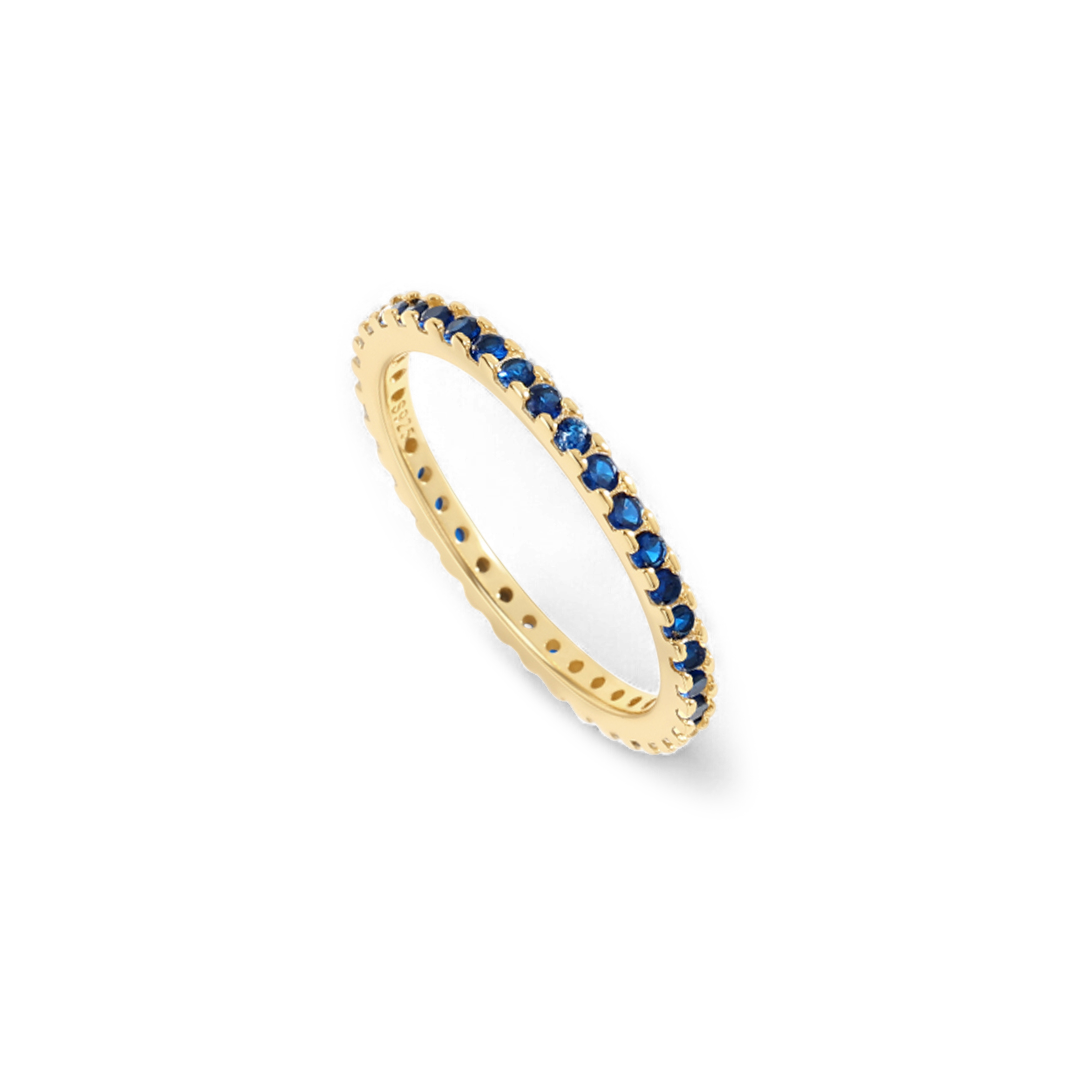 December Birthstone Eternity Stacking Ring in 18-k-gold-over-sterling-silver by Seeyoura