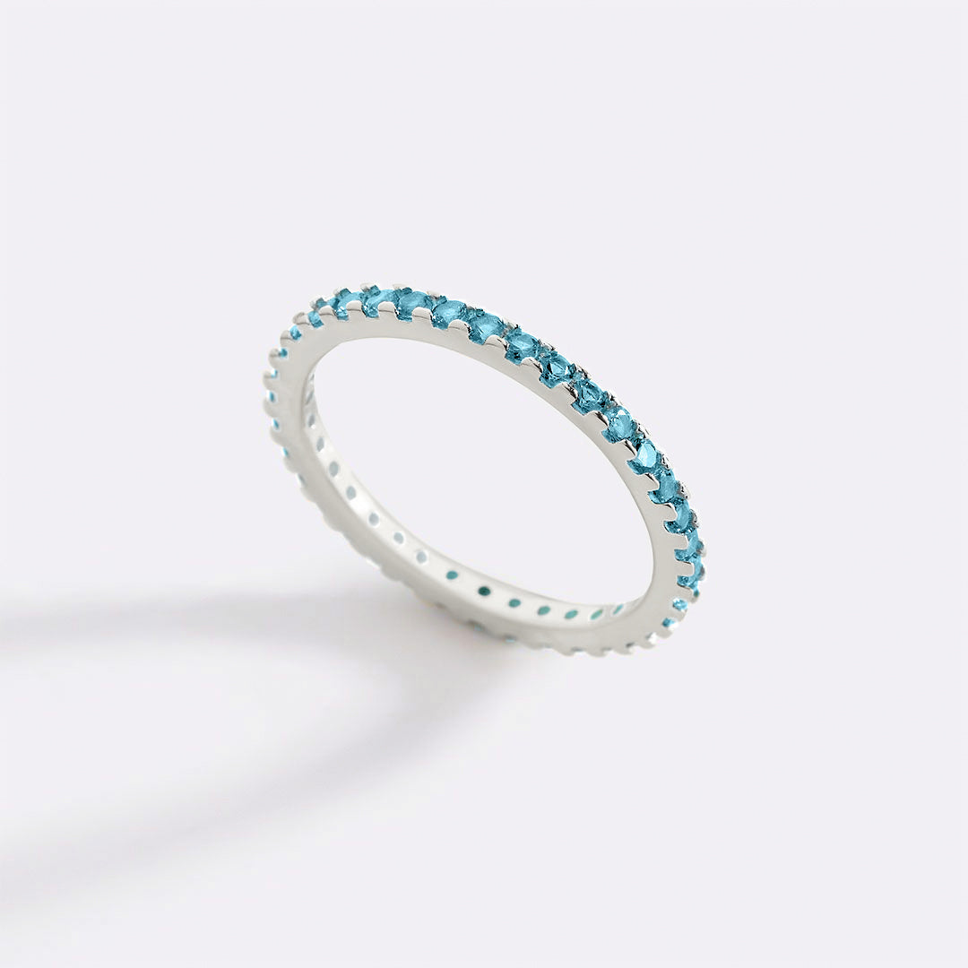 December Birthstone Eternity Stacking Ring in 925-sterling-silver by Seeyoura