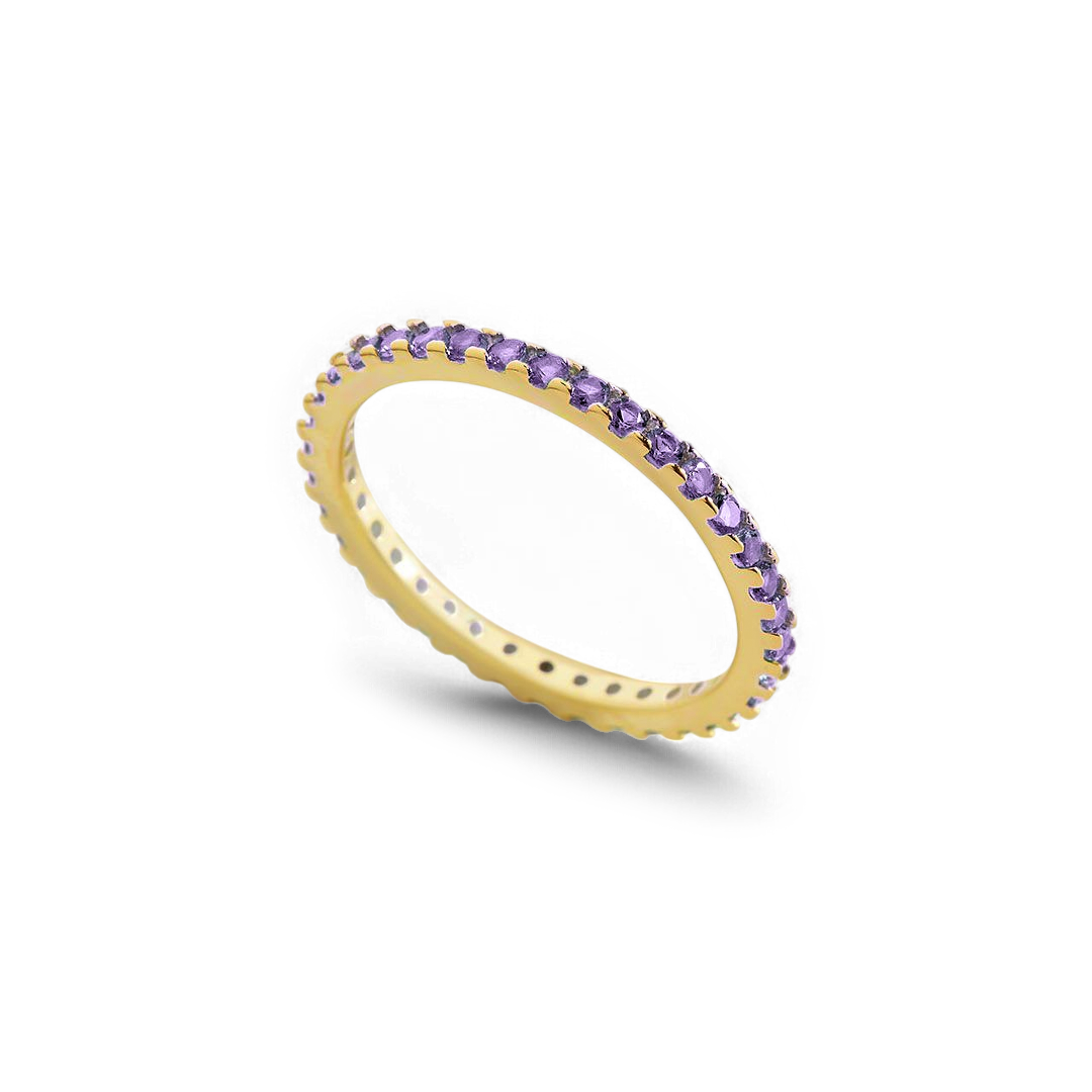 February Birthstone Eternity Stacking Ring by Seeyoura