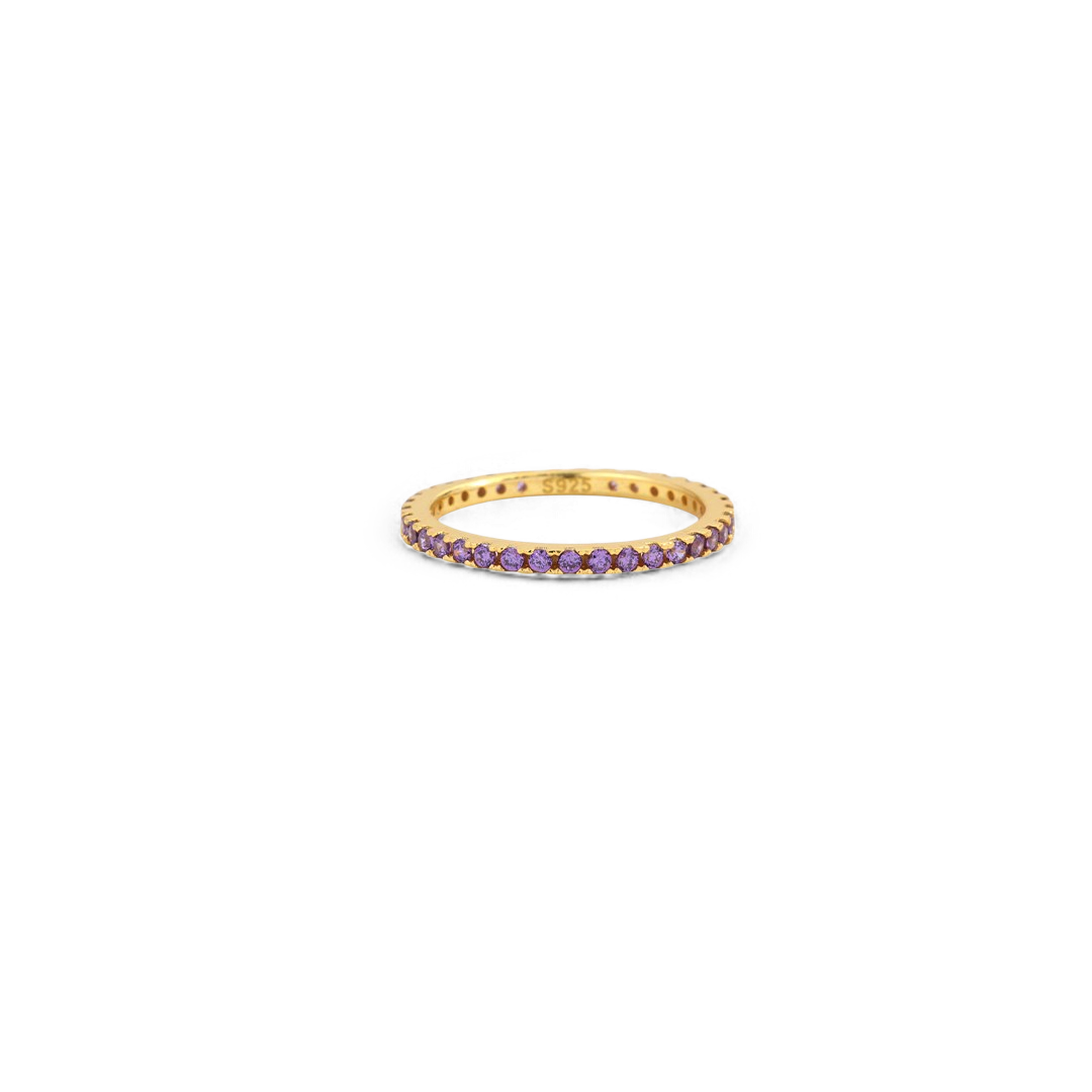 February Birthstone Eternity Stacking Ring by Seeyoura