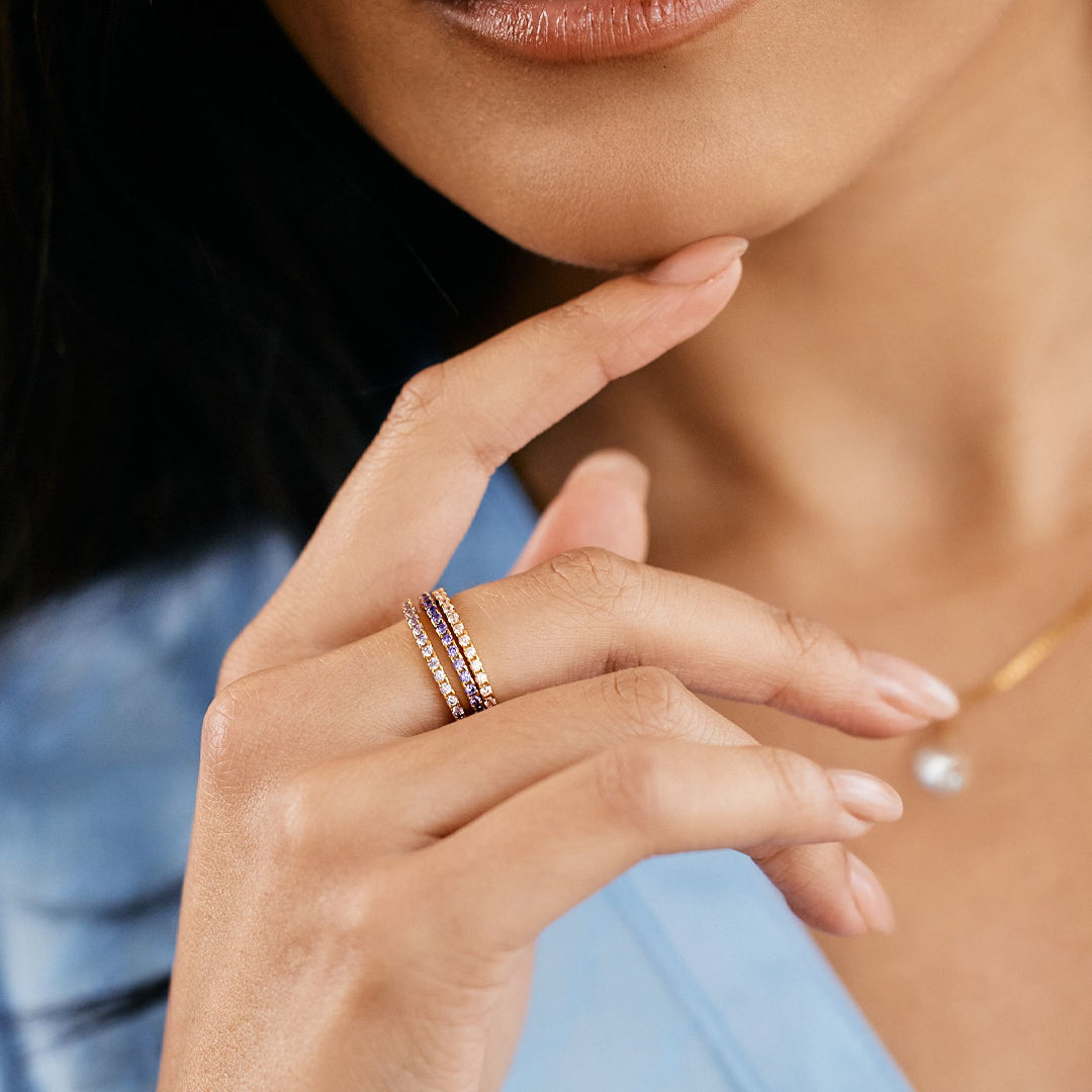 July Birthstone Eternity Stacking Ring by Seeyoura