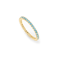 March Birthstone Eternity Stacking Ring in 18-k-gold-over-sterling-silver by Seeyoura
