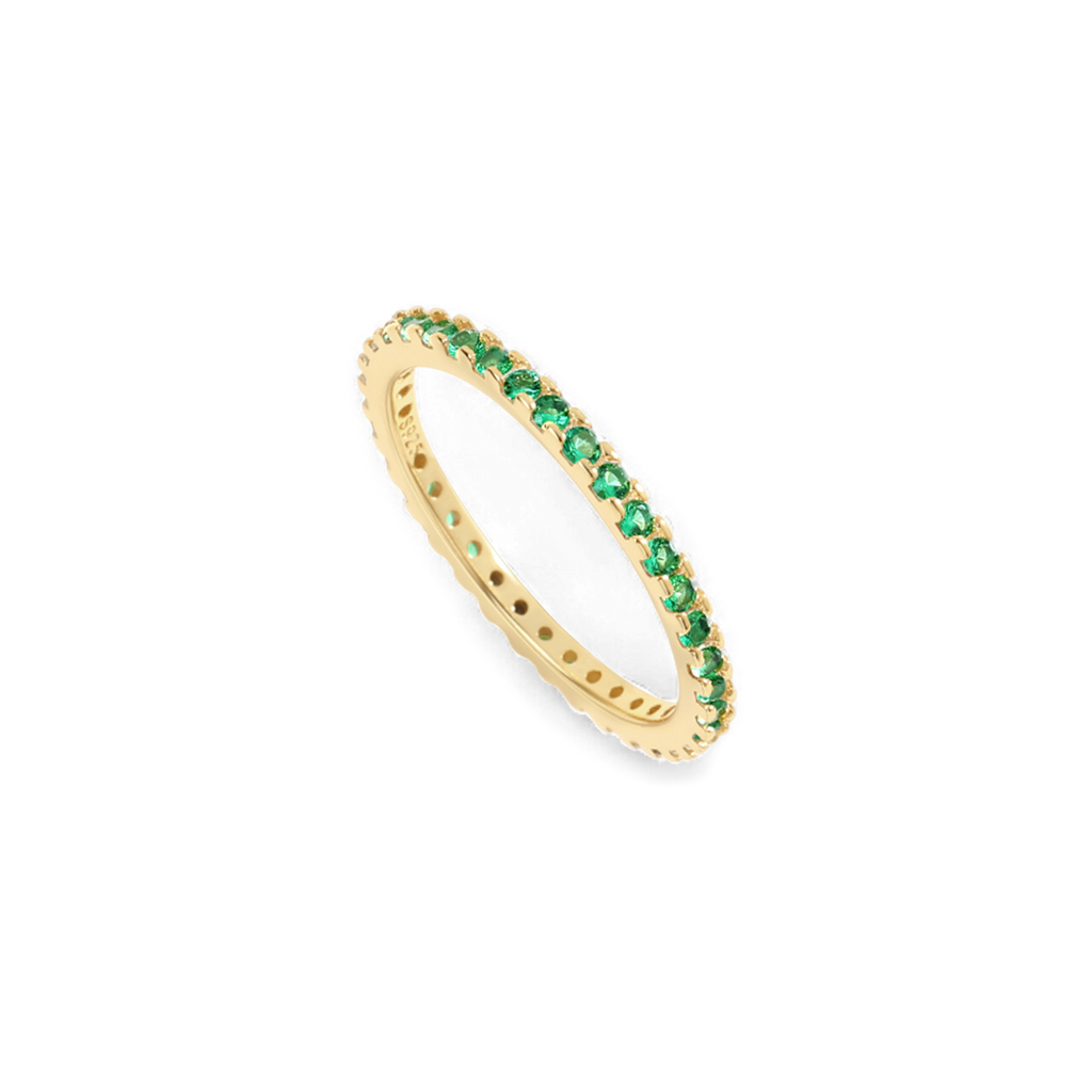 May Birthstone Eternity Stacking Ring by Seeyoura