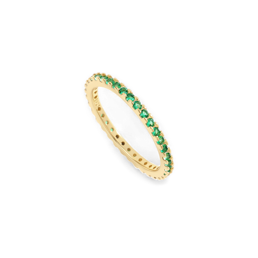 May Birthstone Eternity Stacking Ring by Seeyoura