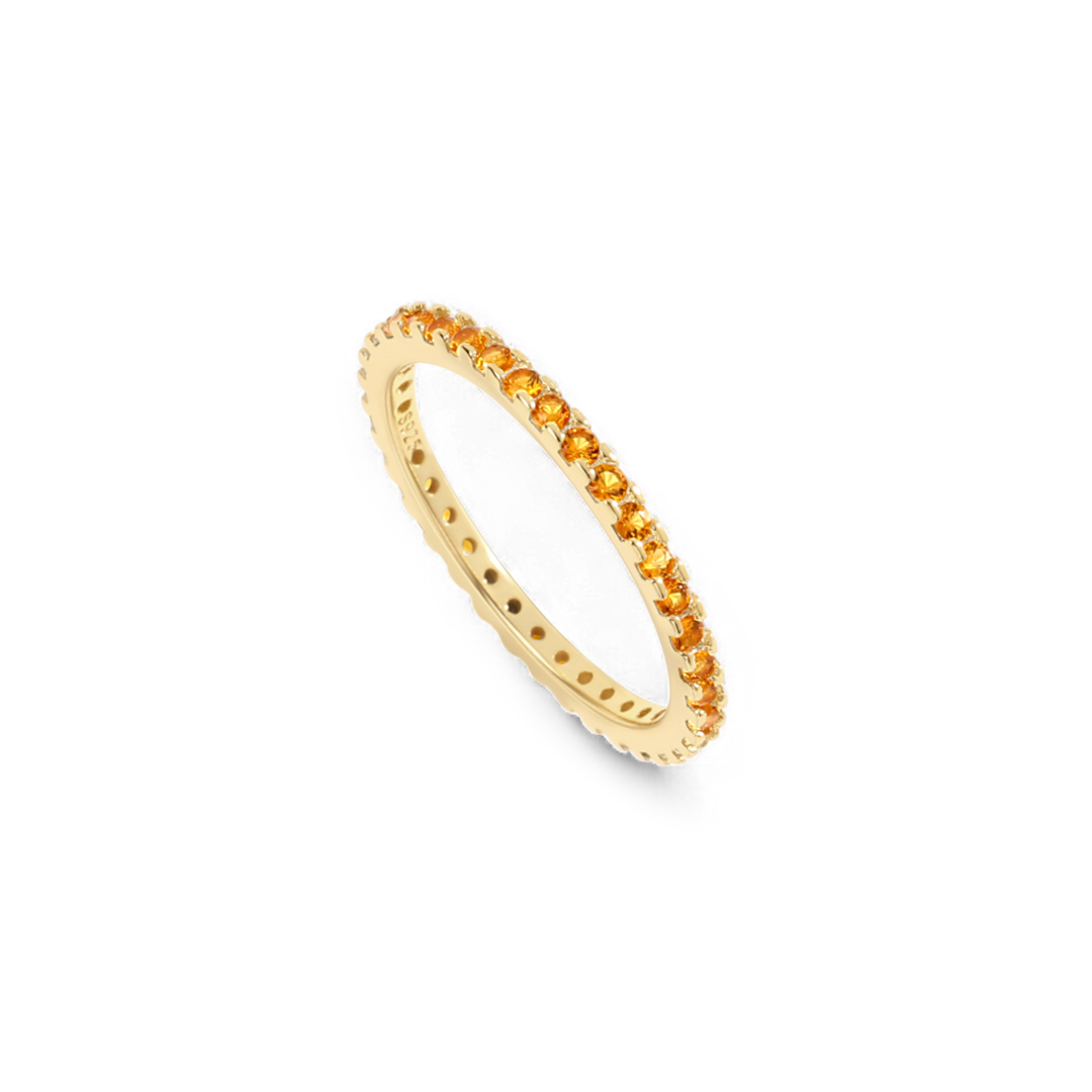 November Birthstone Eternity Stacking Ring in 18-k-gold-over-sterling-silver by Seeyoura