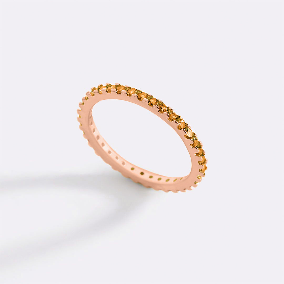 November Birthstone Eternity Stacking Ring in 18-k-rose-gold-over-sterling-silver by Seeyoura