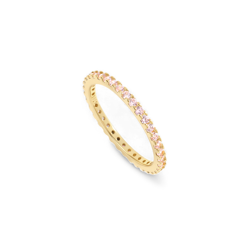 October Birthstone Eternity Stacking Ring in 18-k-gold-over-sterling-silver by Seeyoura