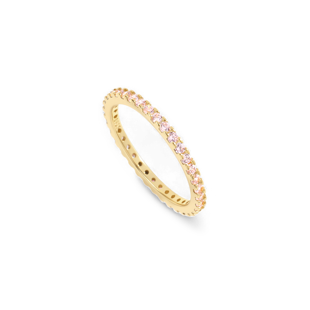 October Birthstone Eternity Stacking Ring in 18-k-gold-over-sterling-silver by Seeyoura