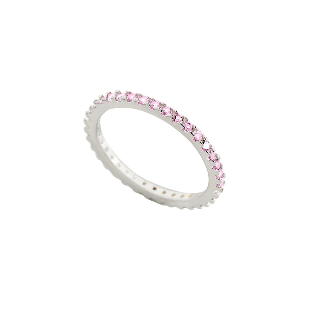 October Birthstone Eternity Stacking Ring in 925-sterling-silver by Seeyoura