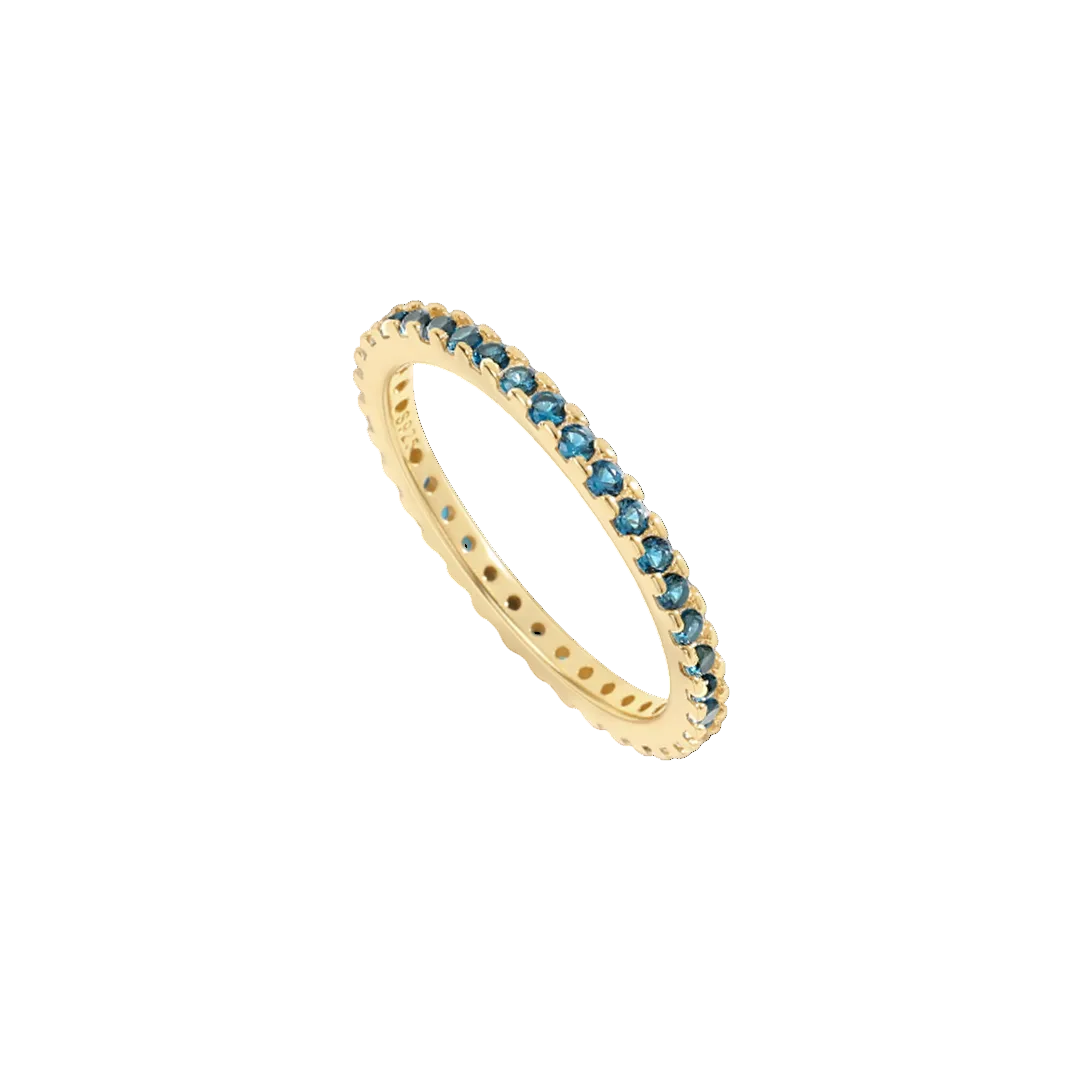 September Birthstone Eternity Stacking Ring in 18-k-gold-over-sterling-silver by Seeyoura