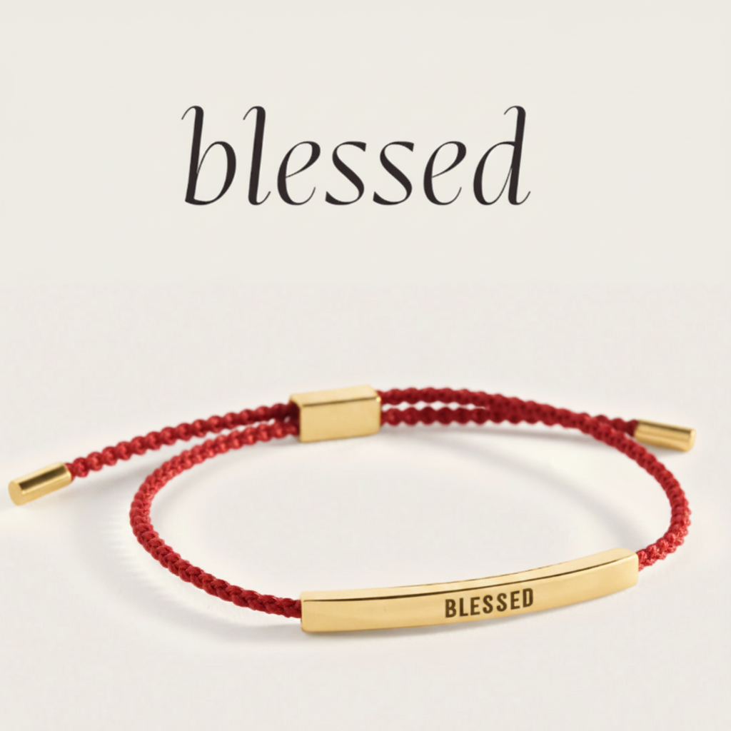 Blessed Inspire Bracelet in Lucky Red, gold by Seeyoura