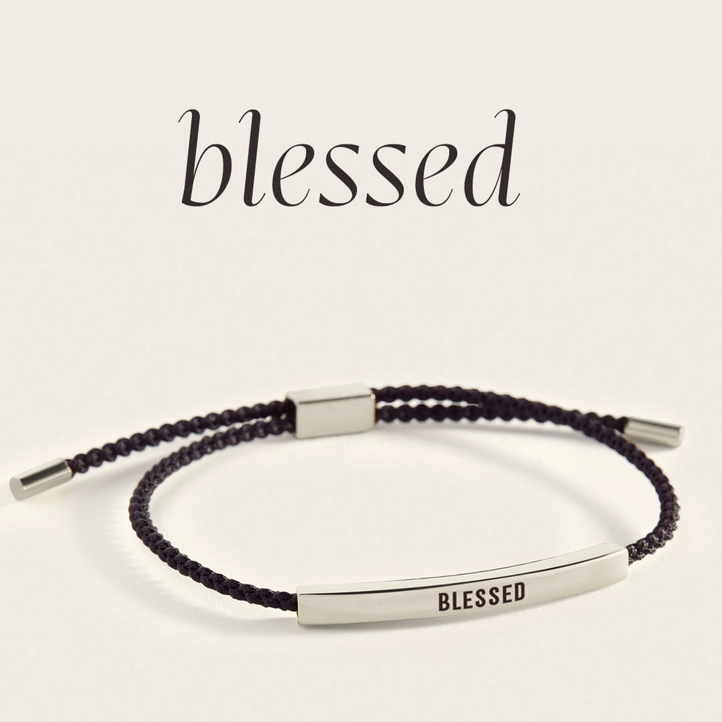 Blessed Inspire Bracelet in Midnight Black, silver by Seeyoura