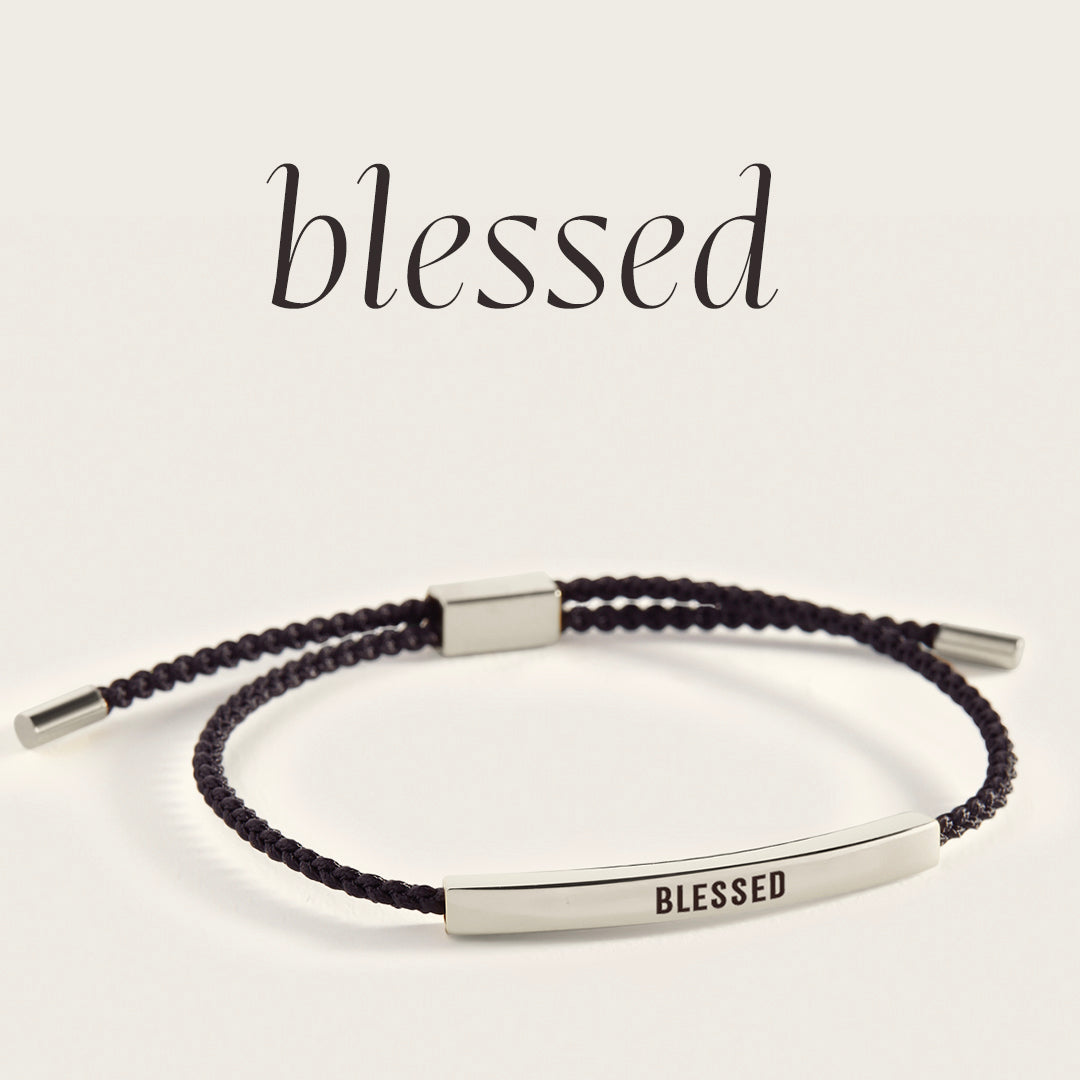 Blessed Inspire Bracelet in Midnight Black, silver by Seeyoura