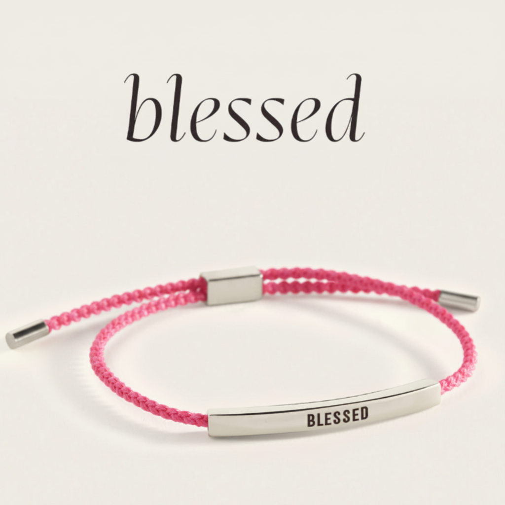 Blessed Inspire Bracelet in Pink, silver by Seeyoura