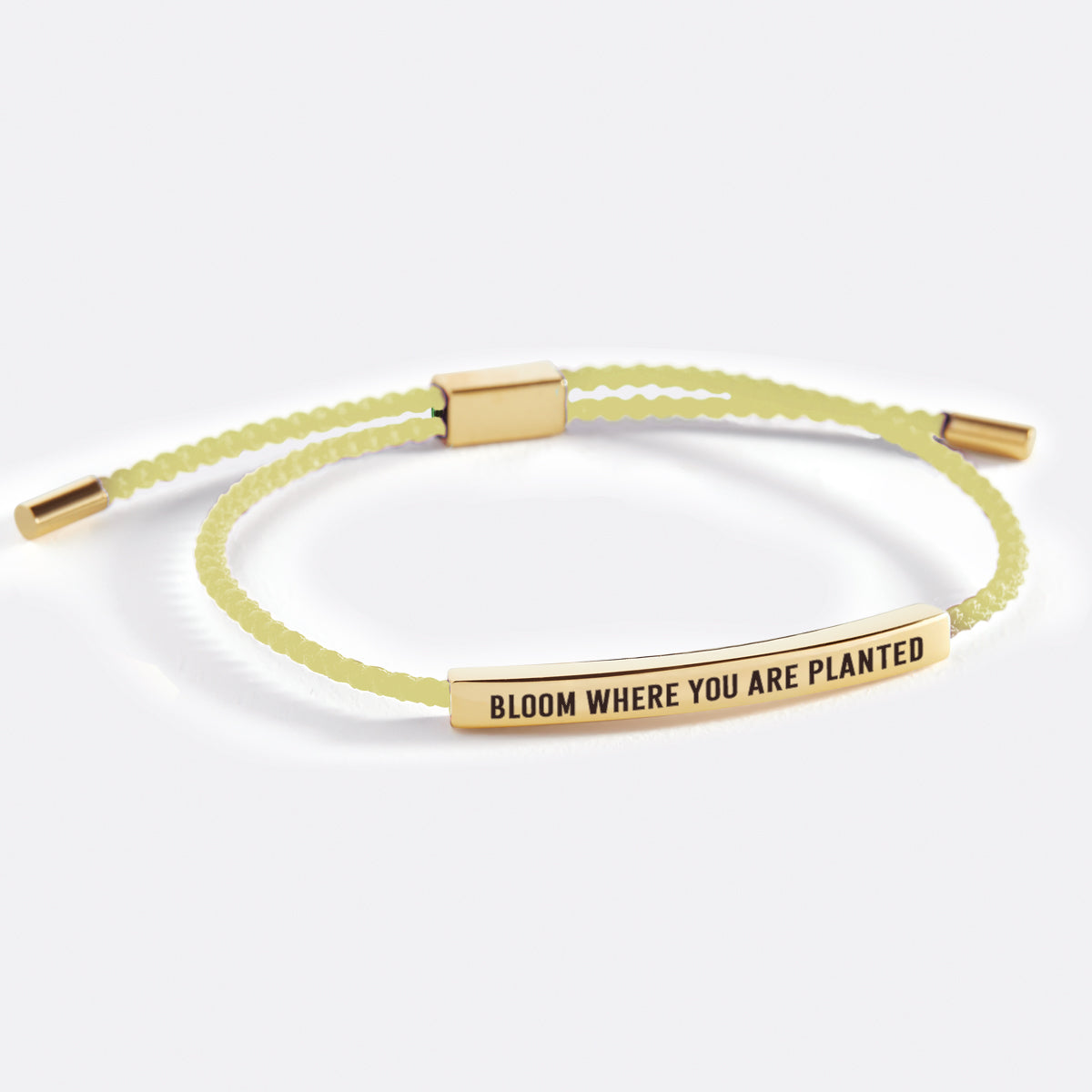 Bloom Where You Are Planted Inspire Bracelet in Lemon Yellow, gold by Seeyoura