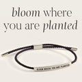 Bloom Where You Are Planted Inspire Bracelet in Midnight Black, silver by Seeyoura